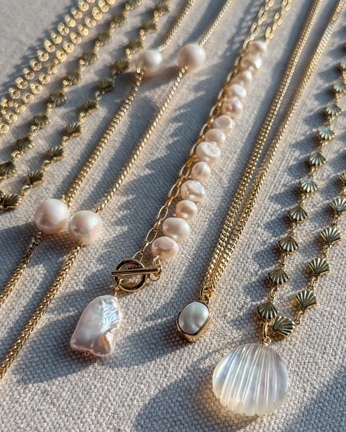 Mother of Pearl Shell Pendant Necklace - Layer It Jewelry