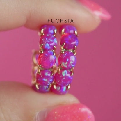 The Pink Lab Opal Hoops