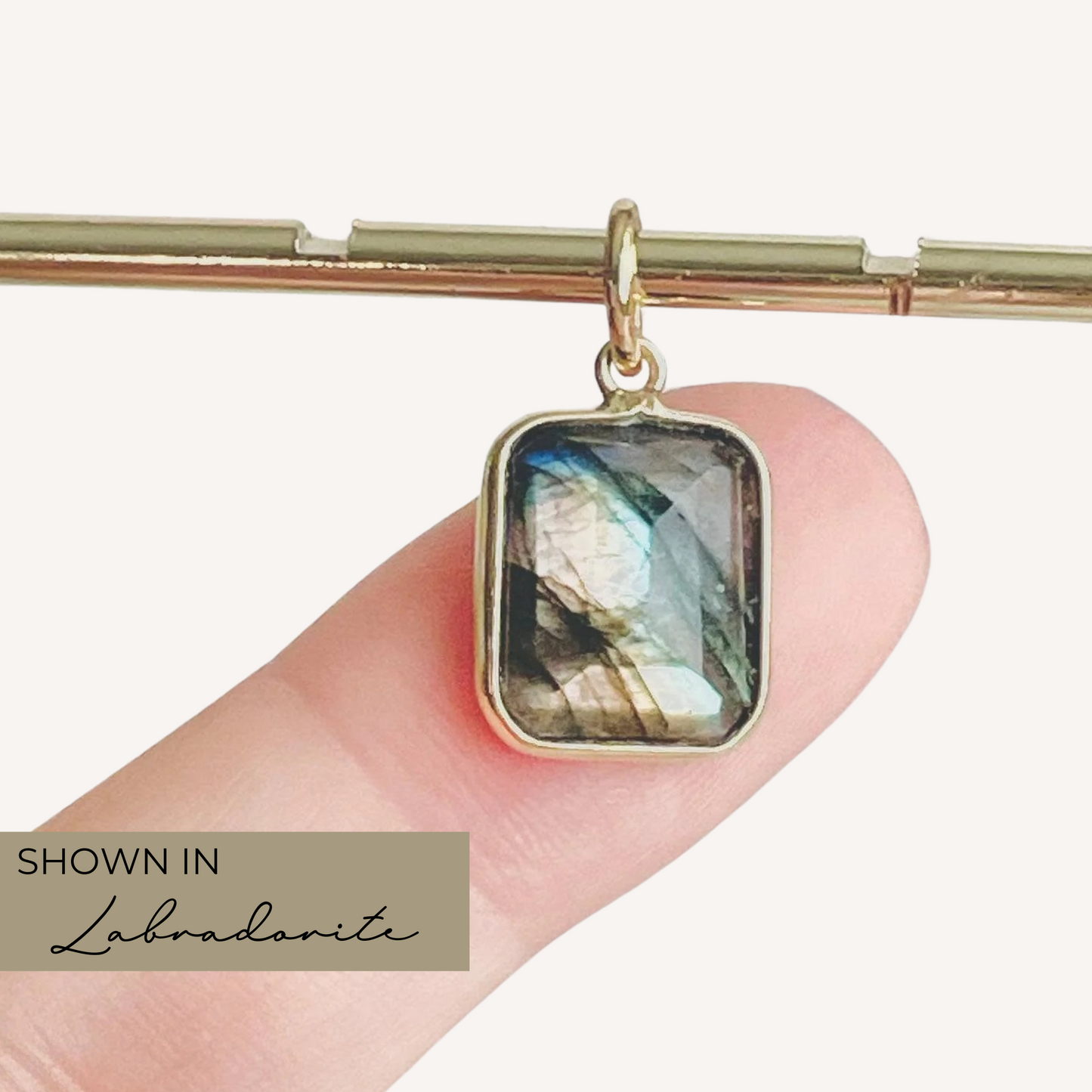 Faceted Gemstone Charm