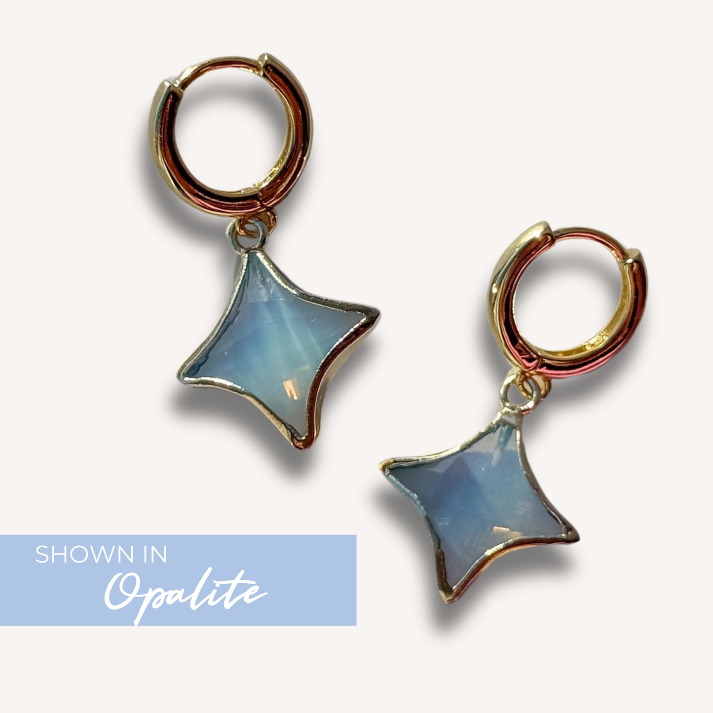 Star Gemstone Huggies- Birthstones