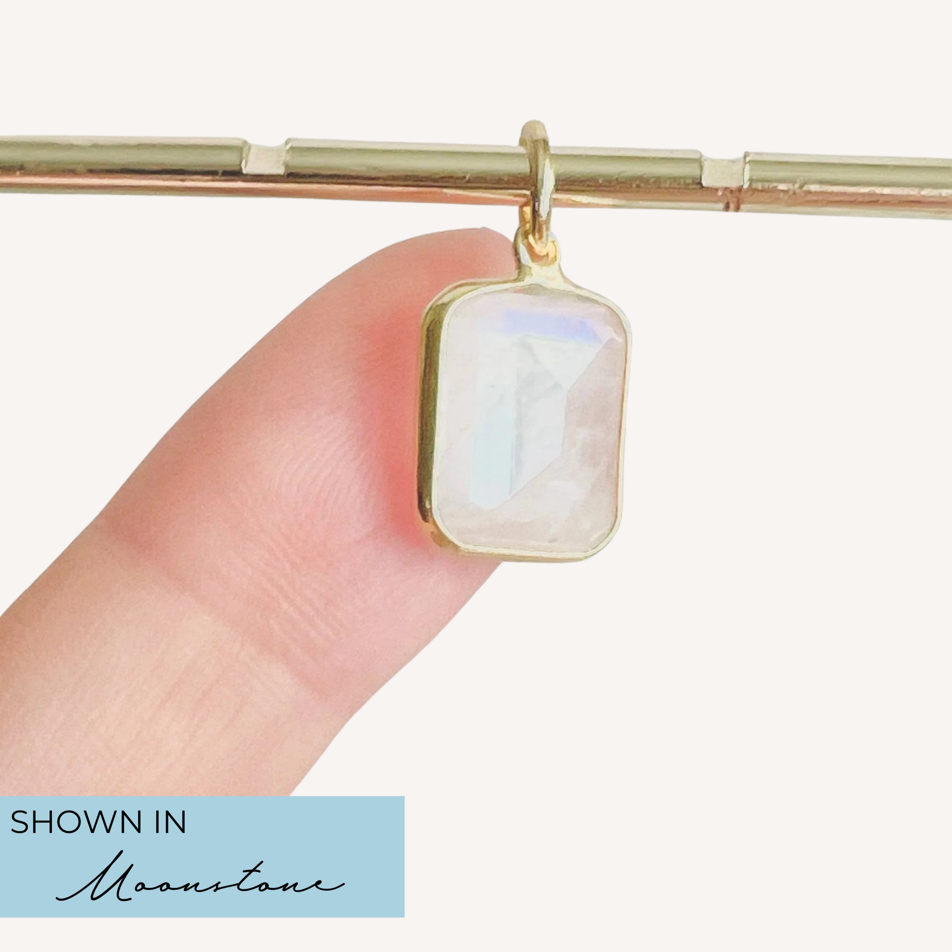 Faceted Gemstone Charm