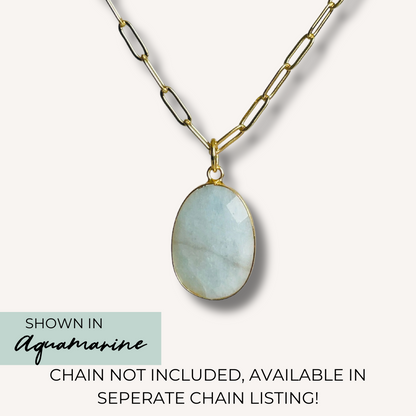 Oval Gemstone Charms